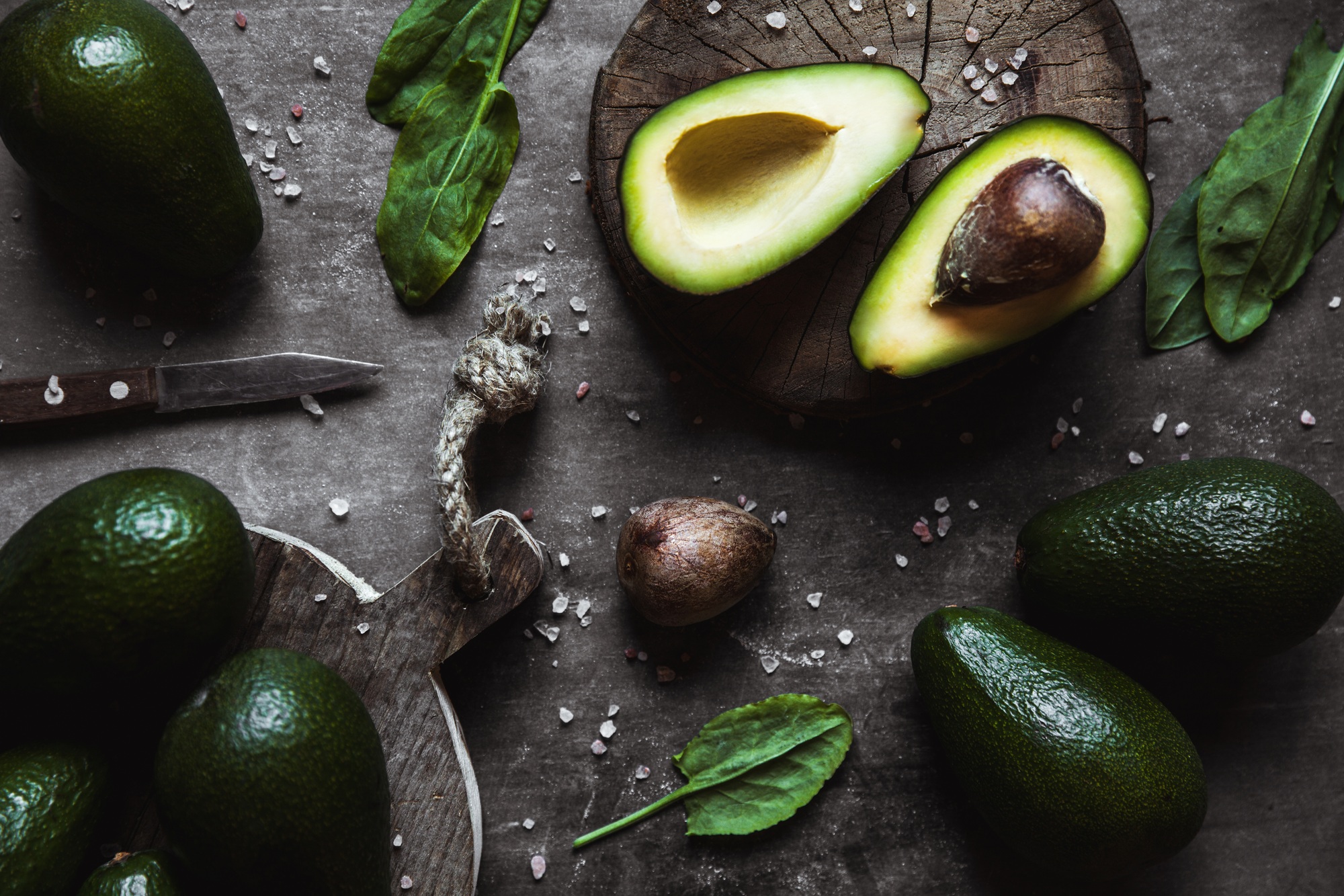 Avocado. Food on the table